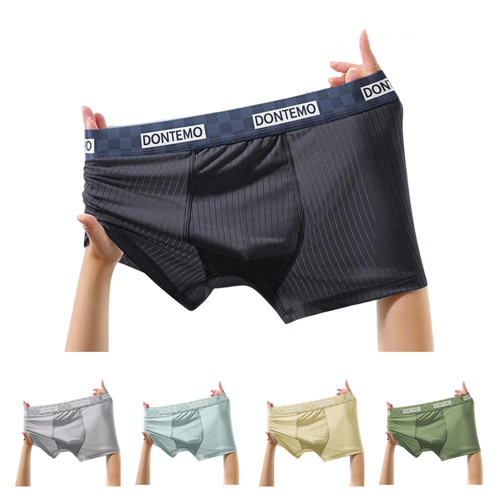 

Men Ice Silk Mesh Boxer Shorts Underwear Thin Breathable Panties Boxer Trunks Men's Comfortable Underpant