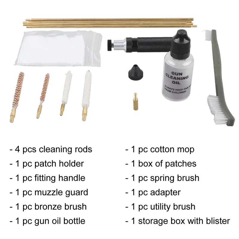 Vector Optics for 12Ga Shotgun 410 Gauge .177 & .22 Airgun Gun Cleaning Kit