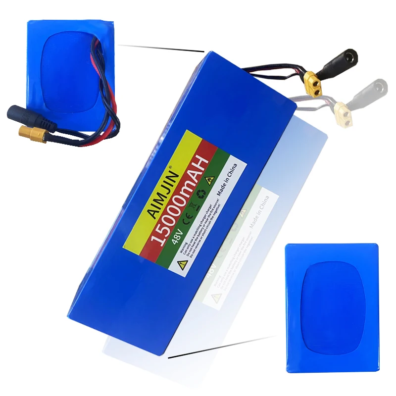 18650 13S4P 48V 15000mAh Lithium Battery Pack,for Electric Scooter Bicycle Li-ion Replacement Batteries with BMS