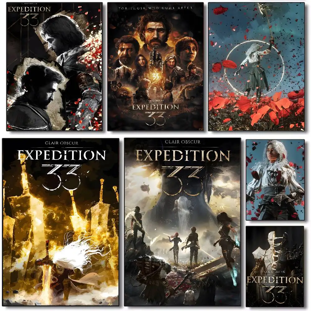 Clair O-obscur E-expedition 33 Poster Art HD Canvas Advanced Aesthetic Printing Paper Wall Art for Living Room Home Decor