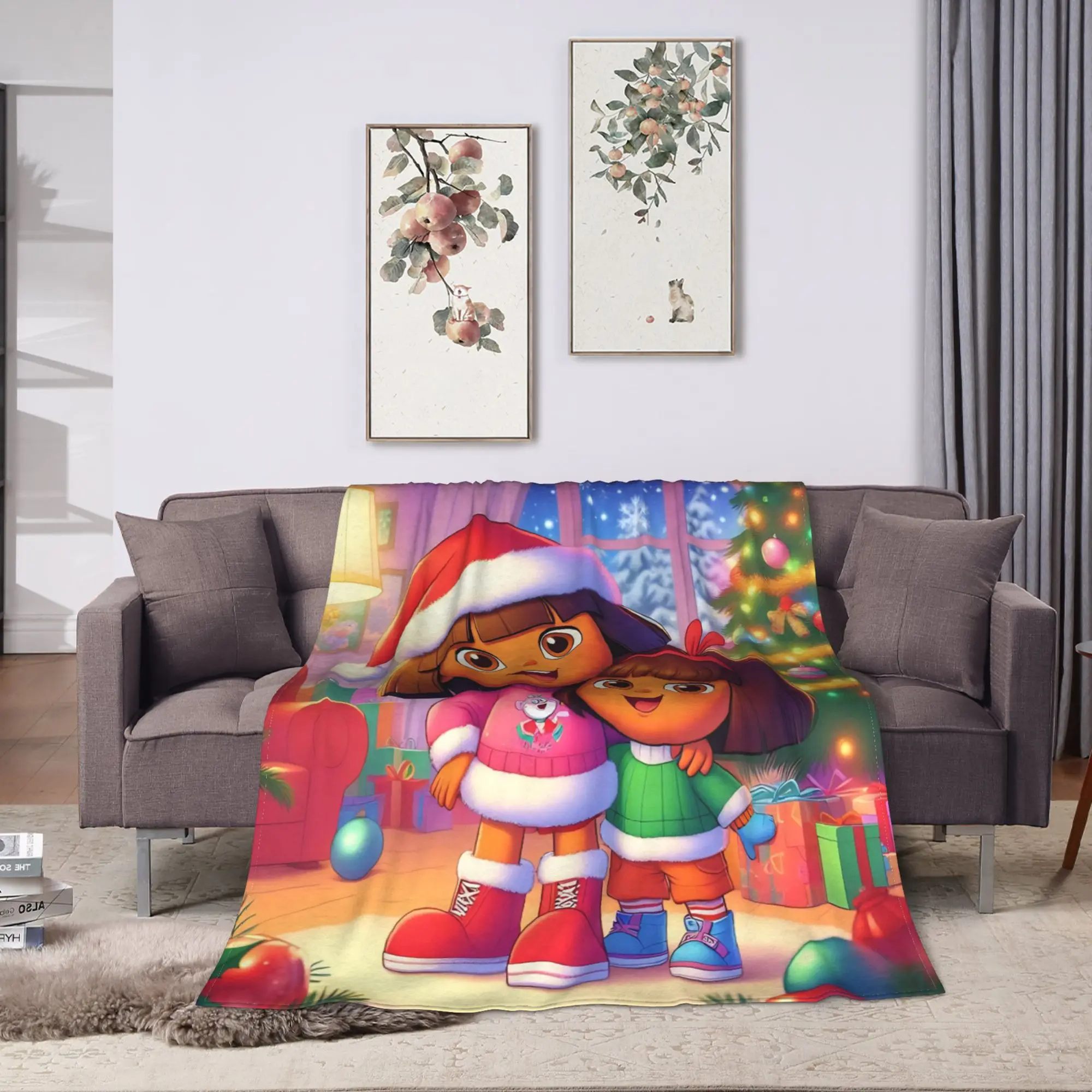 دوراس المستكشف بطانية دافئة لينة الجدة أفخم رمي بطانية للخارجية نزهة الفانيلا المفرش غطاء السرير