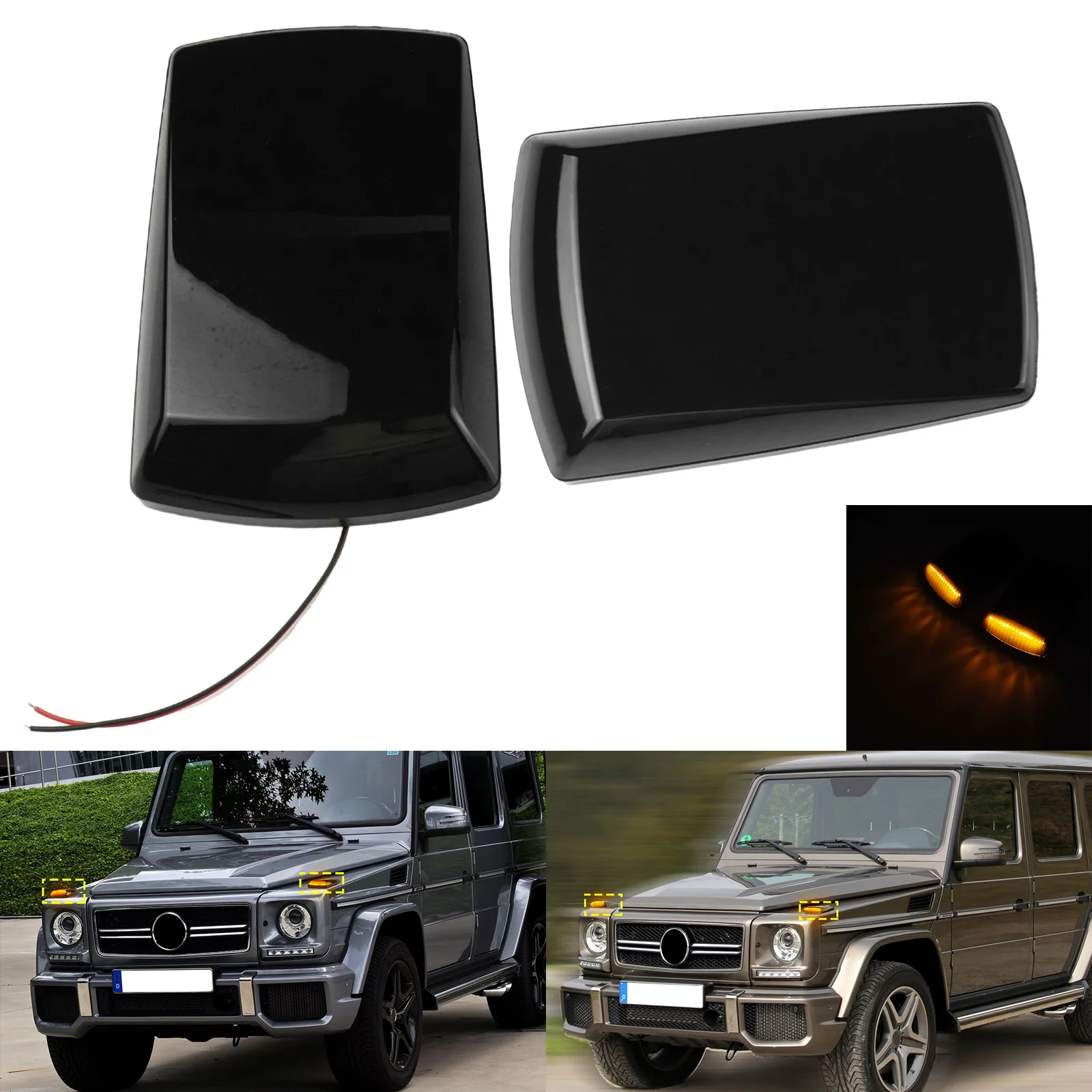 

2x LED Turn Signal Indicator Light Lamp For Mercedes Benz G Class W460 W461 W463