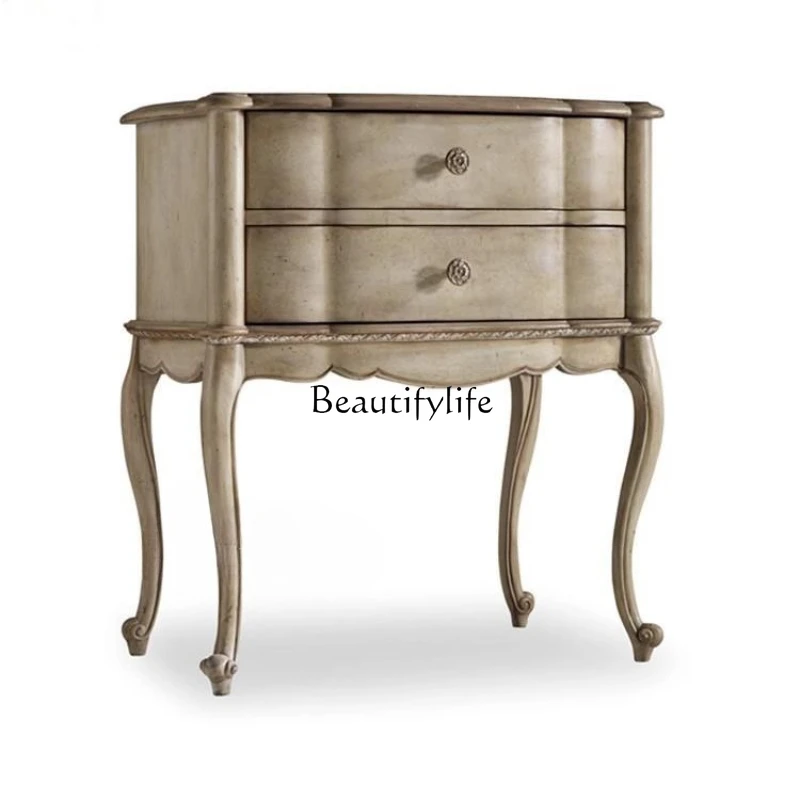 

Solid wood American all solid wood locker European American country bedside table bedroom