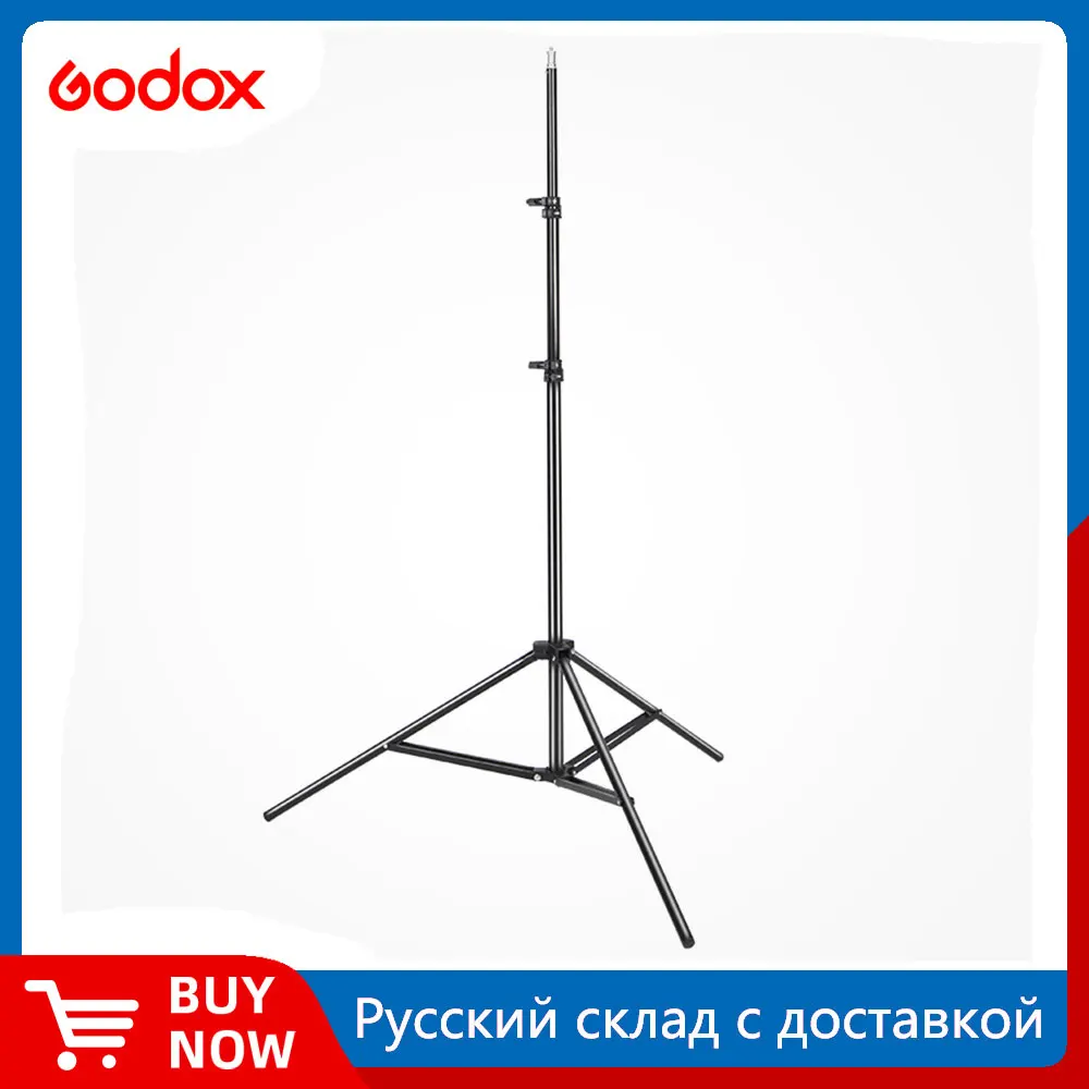 Godox Ajustable 302 2m 200cm Light Stand with 1/4 Screw Head Tripod for Studio Photo Vedio Flash Lighting