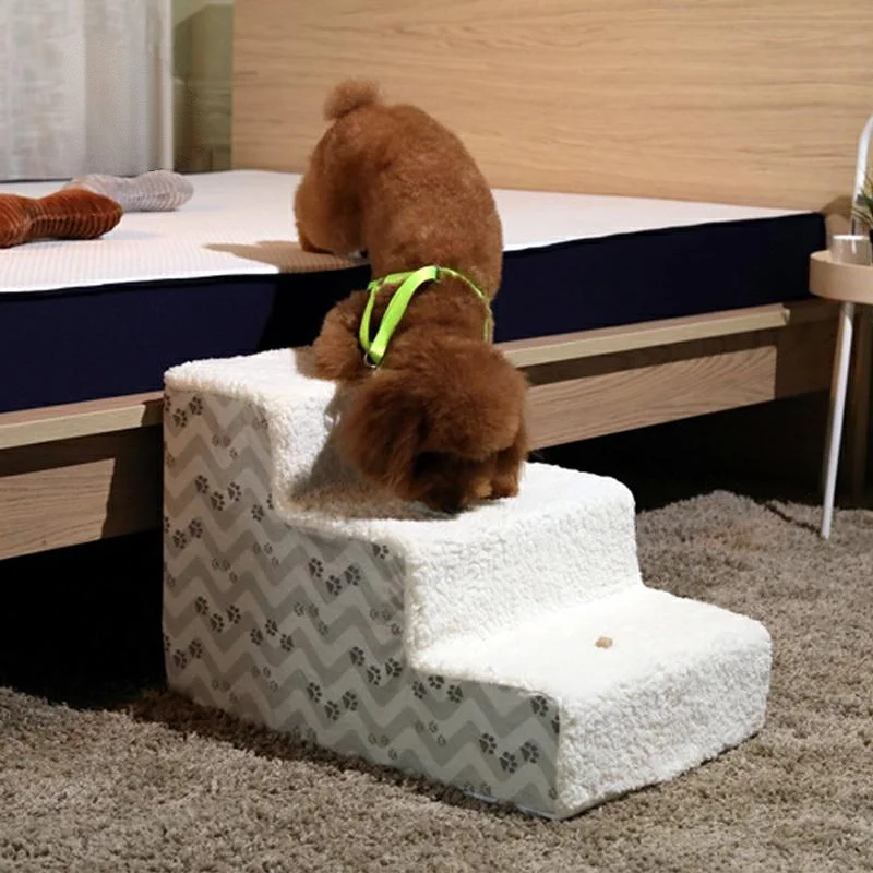 

3/4 Steps Pet Stair Dog Ladder Bed Small Dogs Cat dog stairs Sofa House Stairs Removable Anti-slip Ramp Puppy Chihuahua Supplies