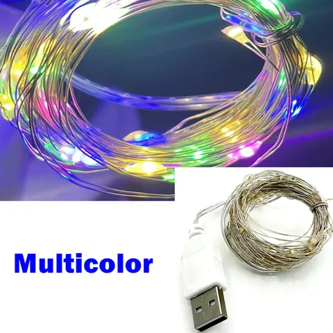 USB светодиодные гирлянды Aswesaw — 5/10/20 м тёплый белый