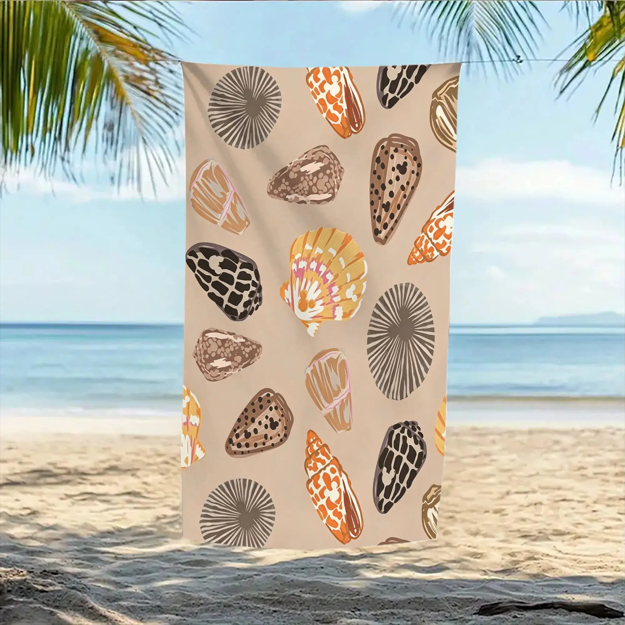 Swimming Bath Towel Purple Pink Gradient Silver Leopard Print Soft Towel for Summer Outdoor Travel