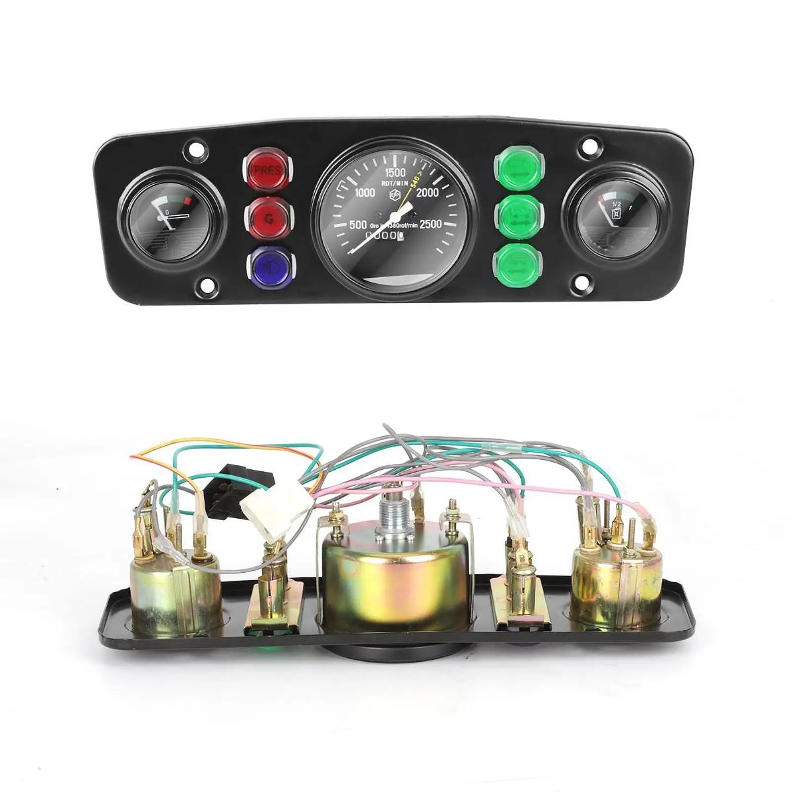 

3 in 1 Kit Instrument Panel Waterproof Auto Triple Gauge Kit for 12V Petrol Cars Vehicle Truck Tractor Tractors Universal