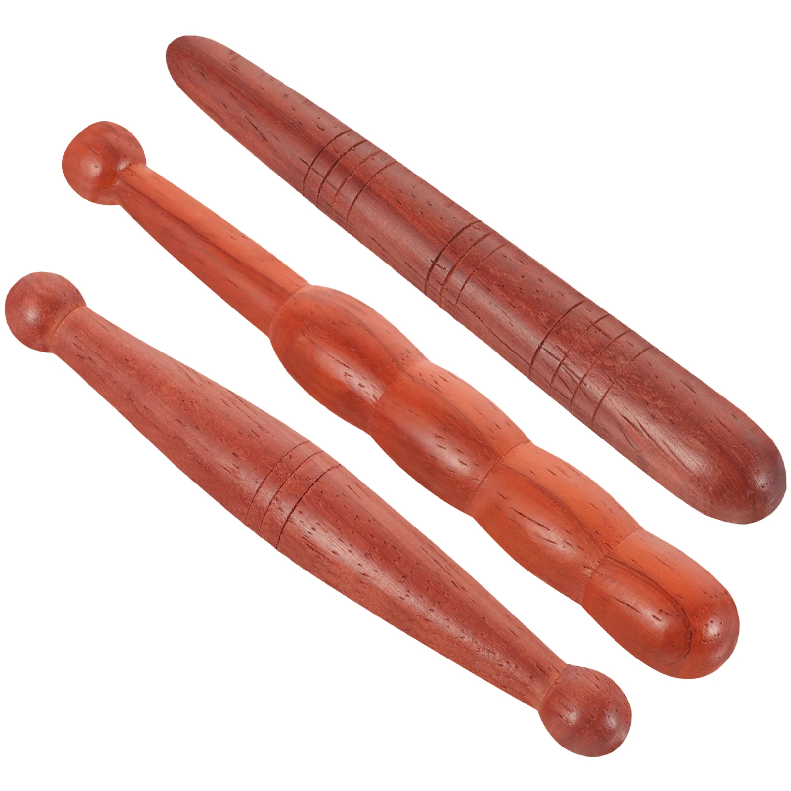 

3 Pcs Both Ends Acupoint Massage Stick Foot Massager Reflexology Wood Acupressure Pen