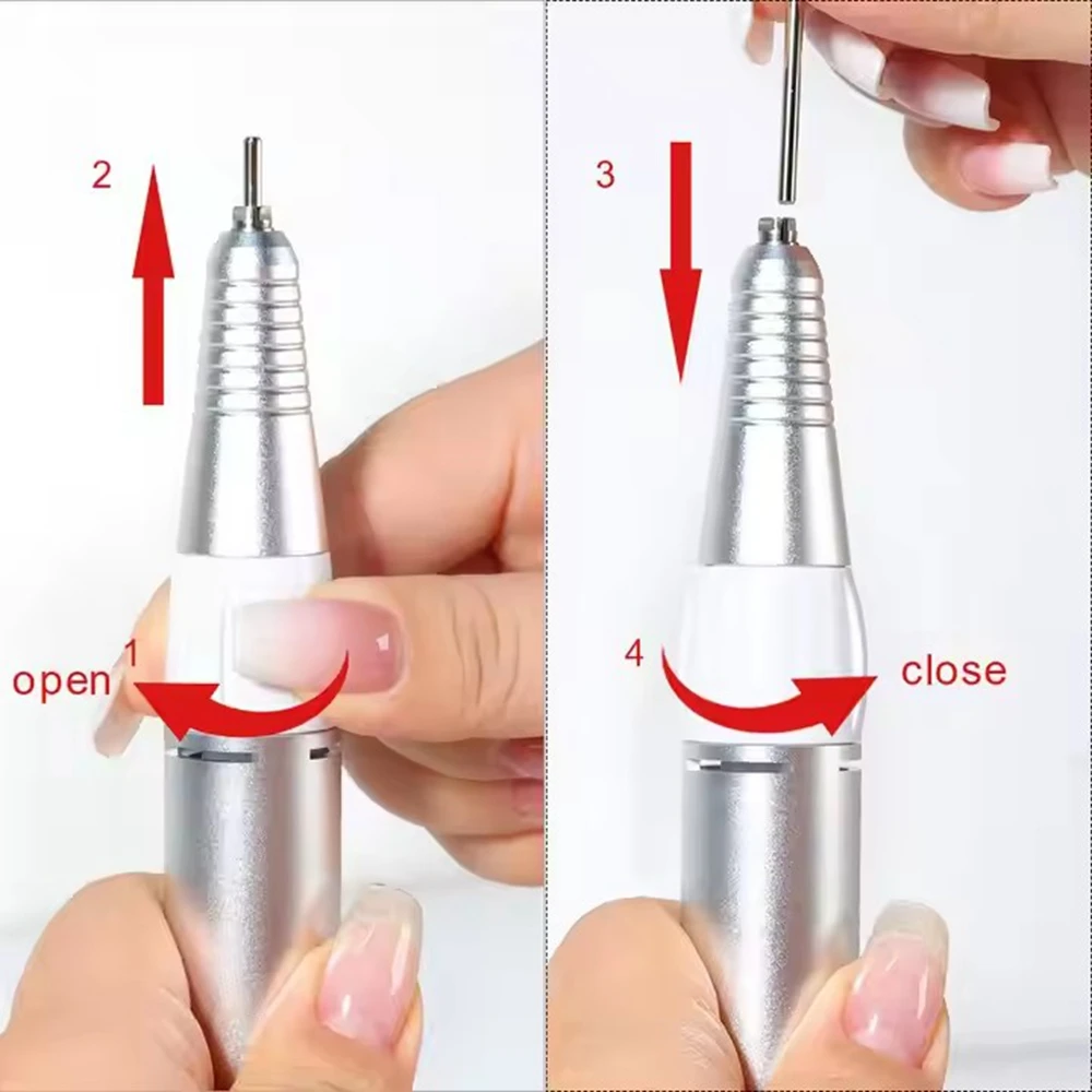 35000rpm 5 pinos elétrica máquina de broca do prego lidar com handpiece pedicure substituição caneta manicure ferramenta beleza abe acessório