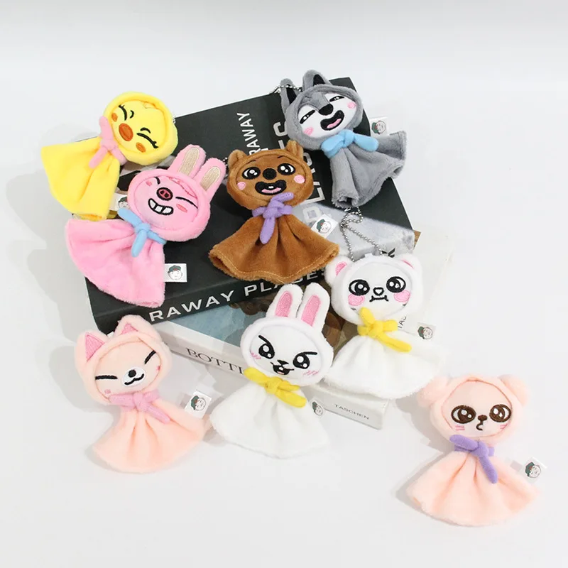 

Новая мини-плюшевая кукла SKZOO 10 см, брелок, милая кукла Сунни, маленький кулон-юбочка, креативная игрушка-подвеска для сумки, детский праздничный подарок