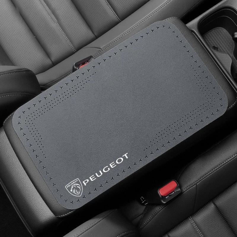 Car Armrest Pad Center Console Box Cover Protection Cushion For Peugeot 206 307 308 3008 207 208 407 508 2008 5008 107 106 4008