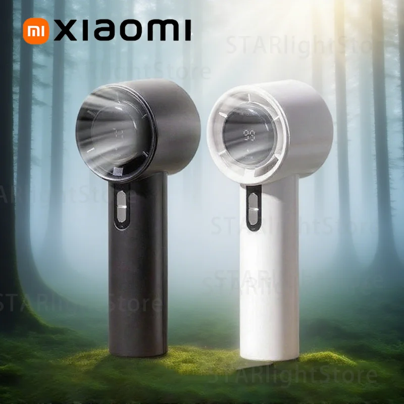 Xiaomi MIJIA Ultra Quiet Handheld Fan 100 Speed ​​USB Rechargeable Portable Mini Turbo Fan for Office  Travel with LED Indicat