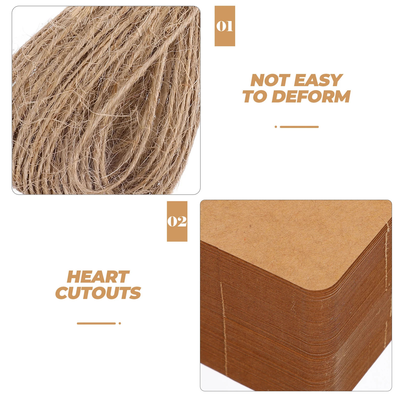 200pcs 6*6CM Kraft Gift Tags Paper Present Tags With Strings Blank Hang Labels For Diy Projects Clothing Price Labels Jewelry