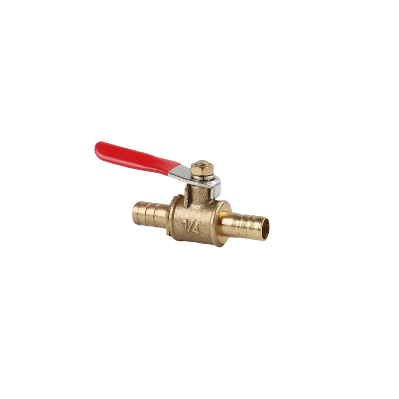 6mm-14mm Hose Barb Inline Brass Water Oil Air Gas Fuel Line Shutoff Ball Valve Pipe Fittings Pneumatic Connector Controller