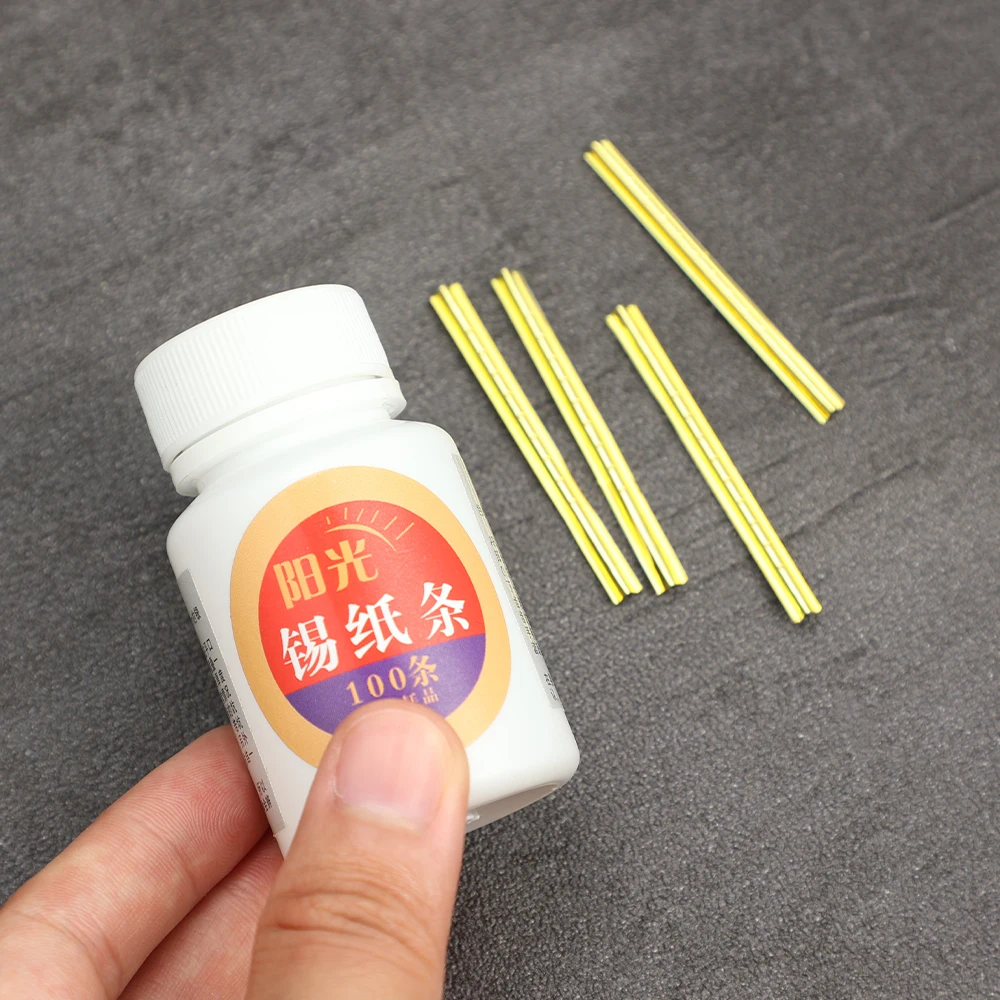 100pcs Sliver 0.05mm Gold 0.06mm Tin Foil Tool with Box  Lock Picking Locksmith Tools Tin Foil Key Consumables Locksmith Tools