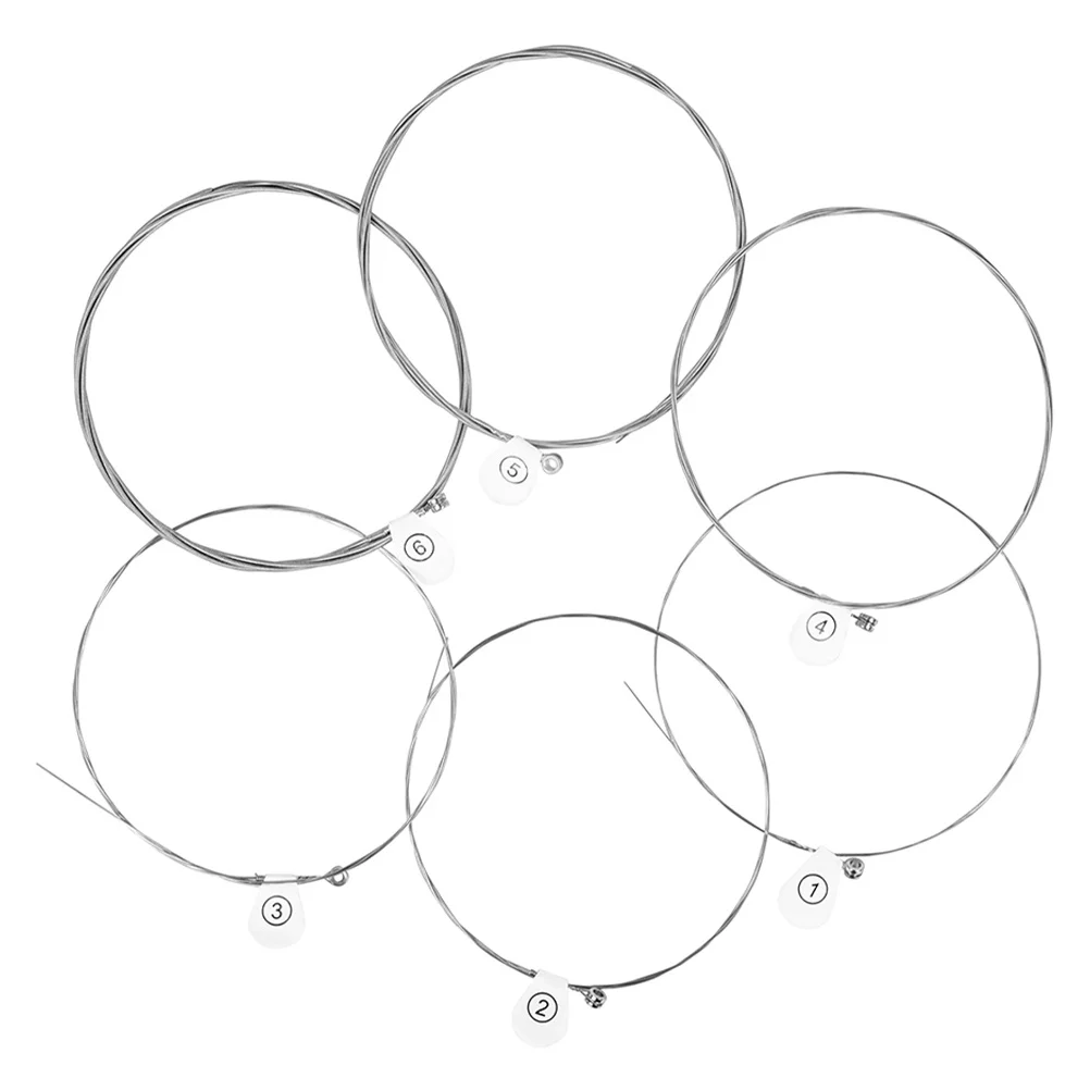 

6Pcs High Carbon Alloy Guitar Strings Precise Tension Metal Electric Guitar Replacement Strings Acoustic Accessories