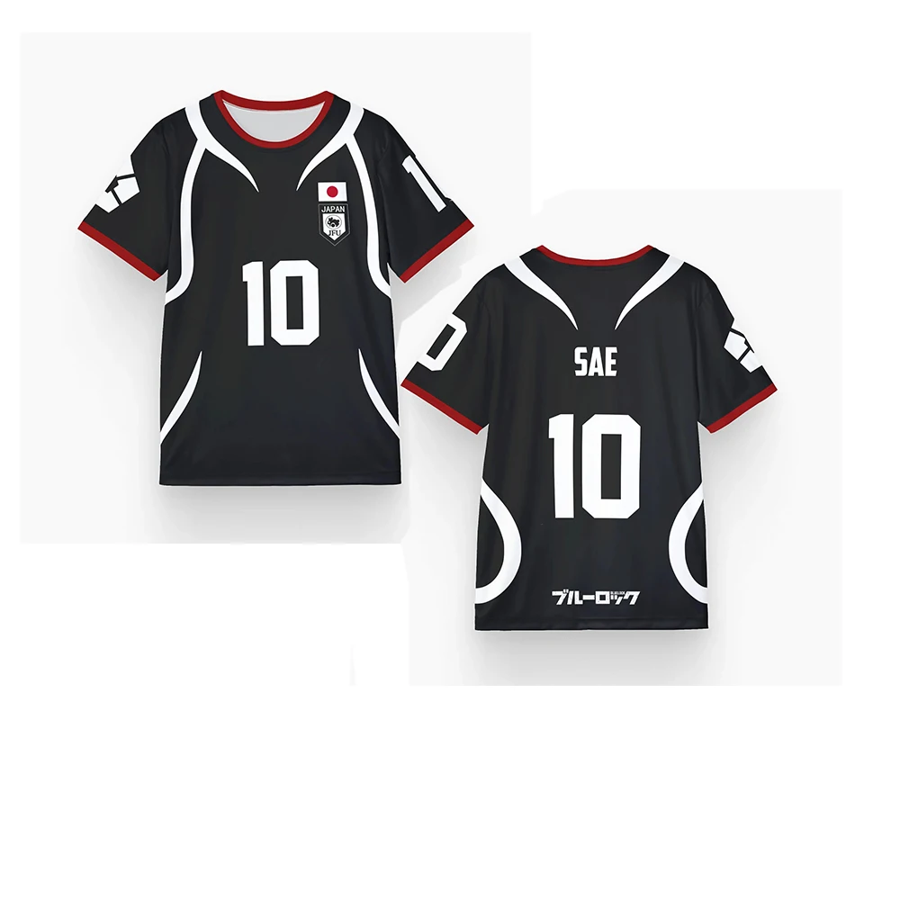 Mens Anime Jersey Blue Lock Sae Itoshi Role Playing 3d Print T-shirt Men Women Fashion Oversized Short Sleeve T shirt Breathable