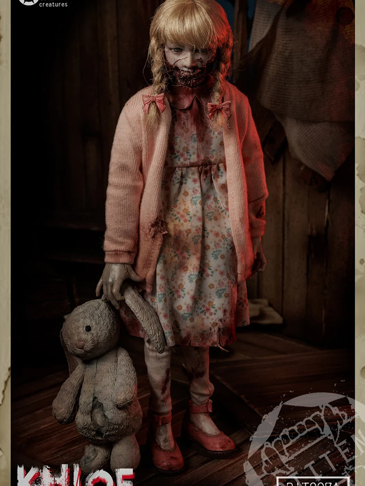ASMUS TOYS BIT007A Chloe BIT008A Katty 1/6 Sangramento Zombie Girl Action Figure Pano de Sangue Móvel 12 "Conjunto Completo Modelo de Soldado