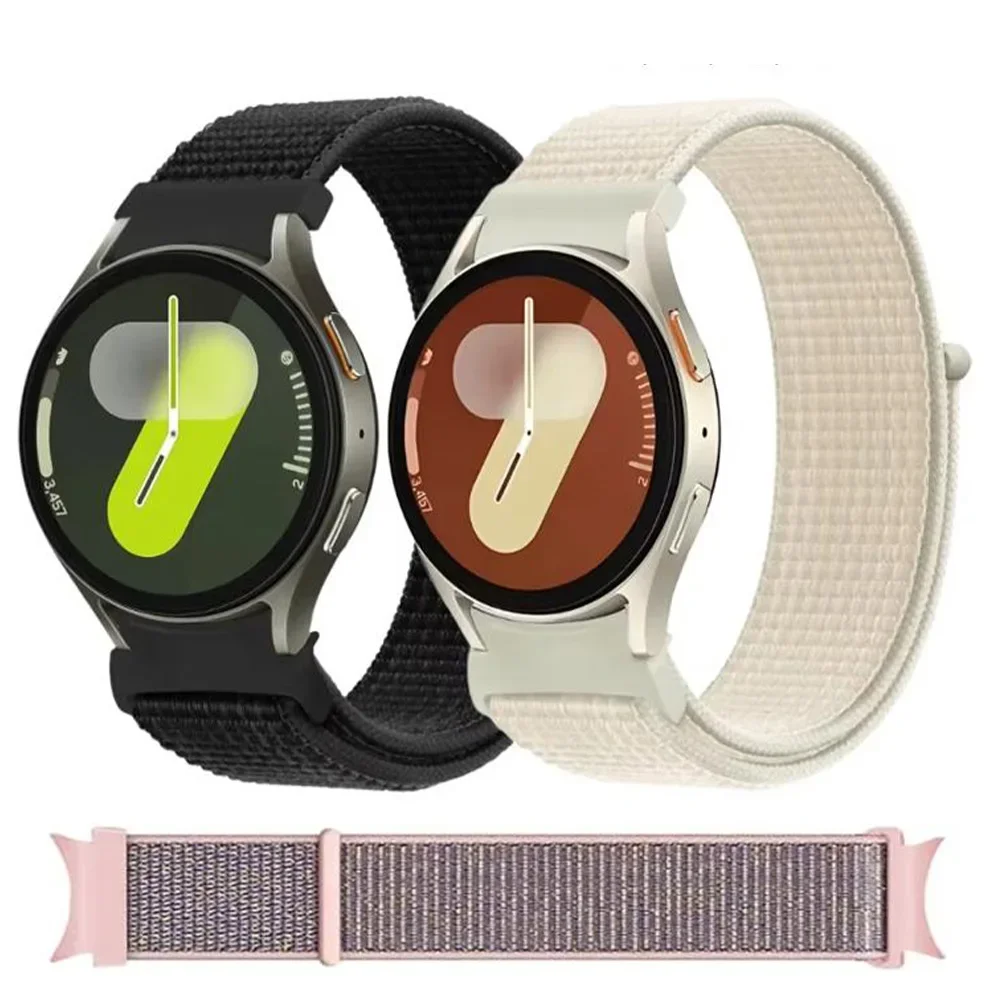 No Lücken Nylon-Schlaufenband für Samsung Galaxy Watch 7/FE/6/4/classic/5 pro 44 mm 40 mm Sportarmband Galaxy Watch7 Armbandzubehör