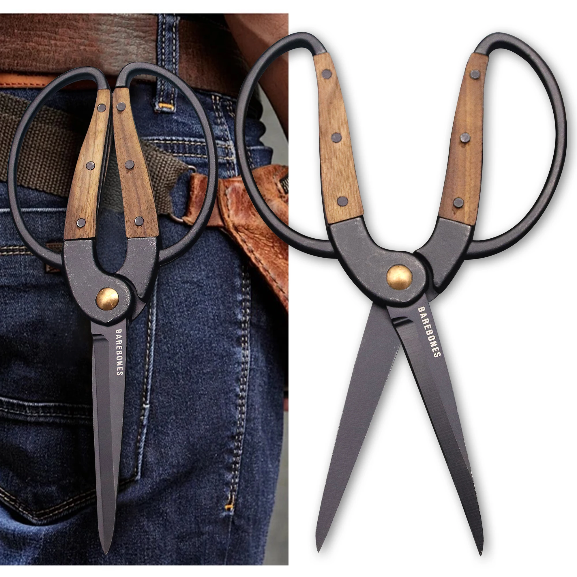 BAREBONES-Multi-purpose Hand-Made High Steel EDC Scissors, DIY Craft Scissors, Tailor Scissors, desembalagem expressa