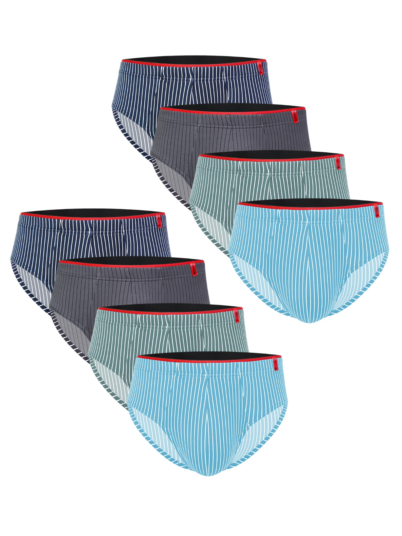 

8шт Мужское антибактериальное нижнее белье треугольной формы для подростков. Подходит для занятий спортом, с тонким стилем для лета Brea.