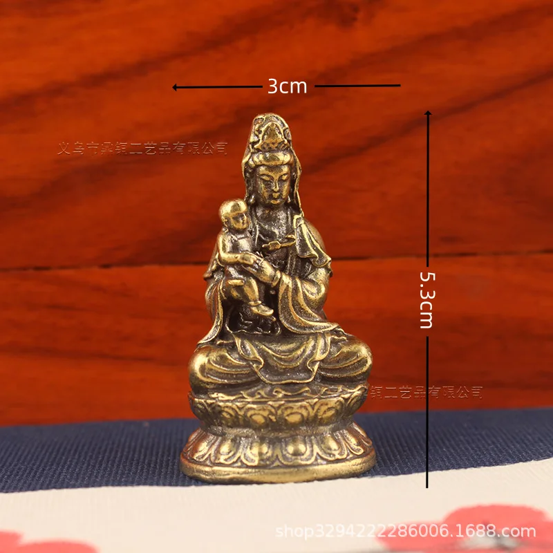 Guanyin-Statue, Heimdekoration, Figur, Buddha-Statue, Ornamente, Buddhismus, Tempel, Geschenke, Guanyin, kleine Bronzeware, Metallhandwerk – Detail 11
