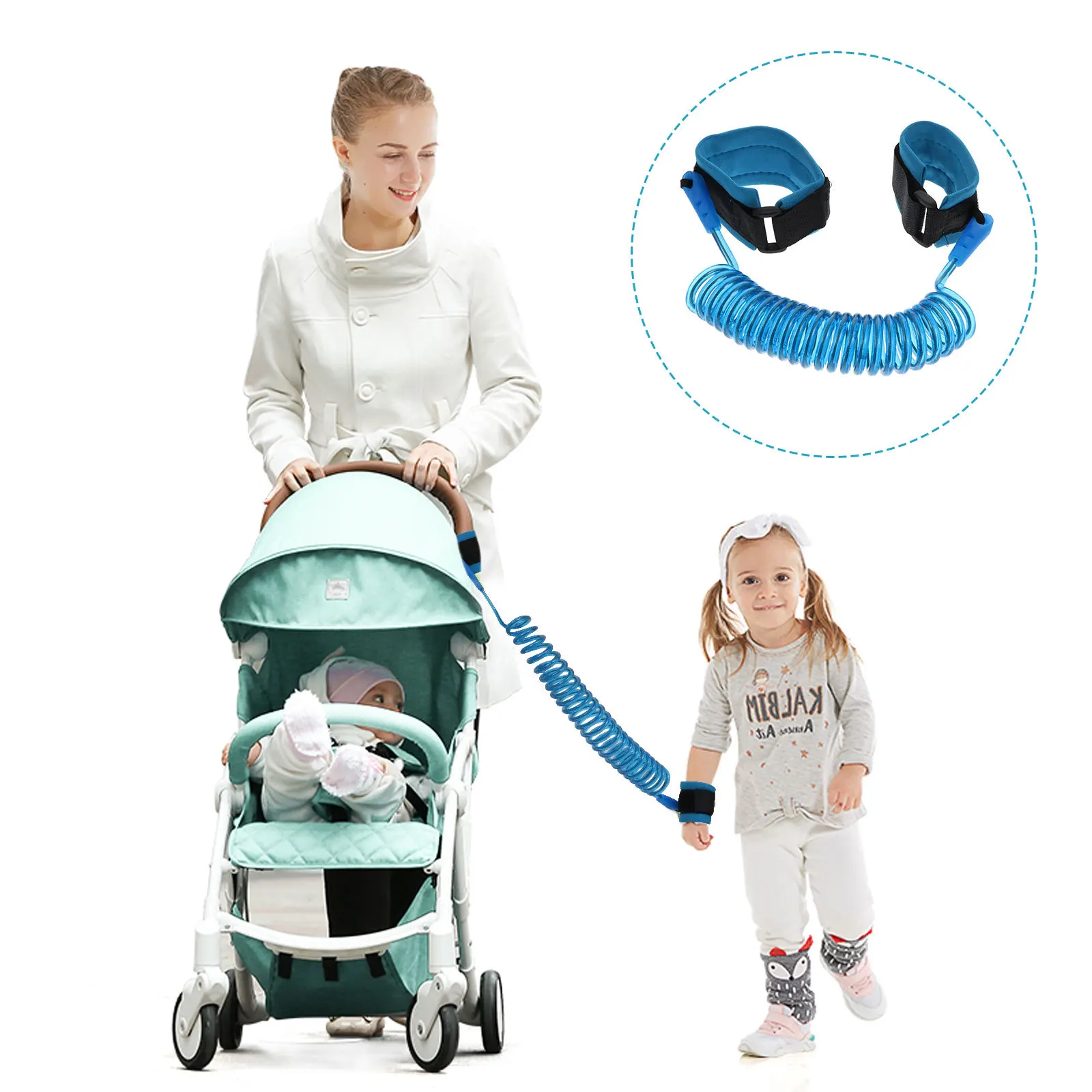 2M Anti Lost Wrist Link Reliable Safety Support for Young Children Prevent Separation in Public Places Toddler Harness
