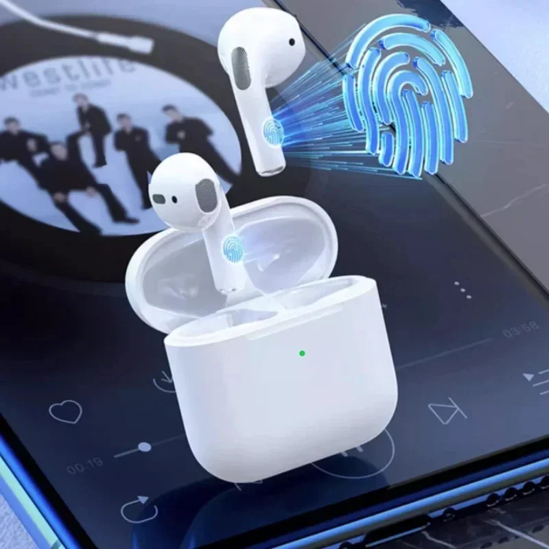 Air pro4 fone de ouvido sem fio duplo fones de espera extra longa para genshin impacto playerunknown