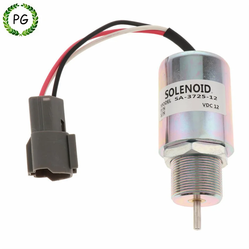 Stop Solenoid PJ7415748 for Volvo EC13 EC15 EC15B EC20 EC20B EC25 EC30 EC35 EC45 Excavator