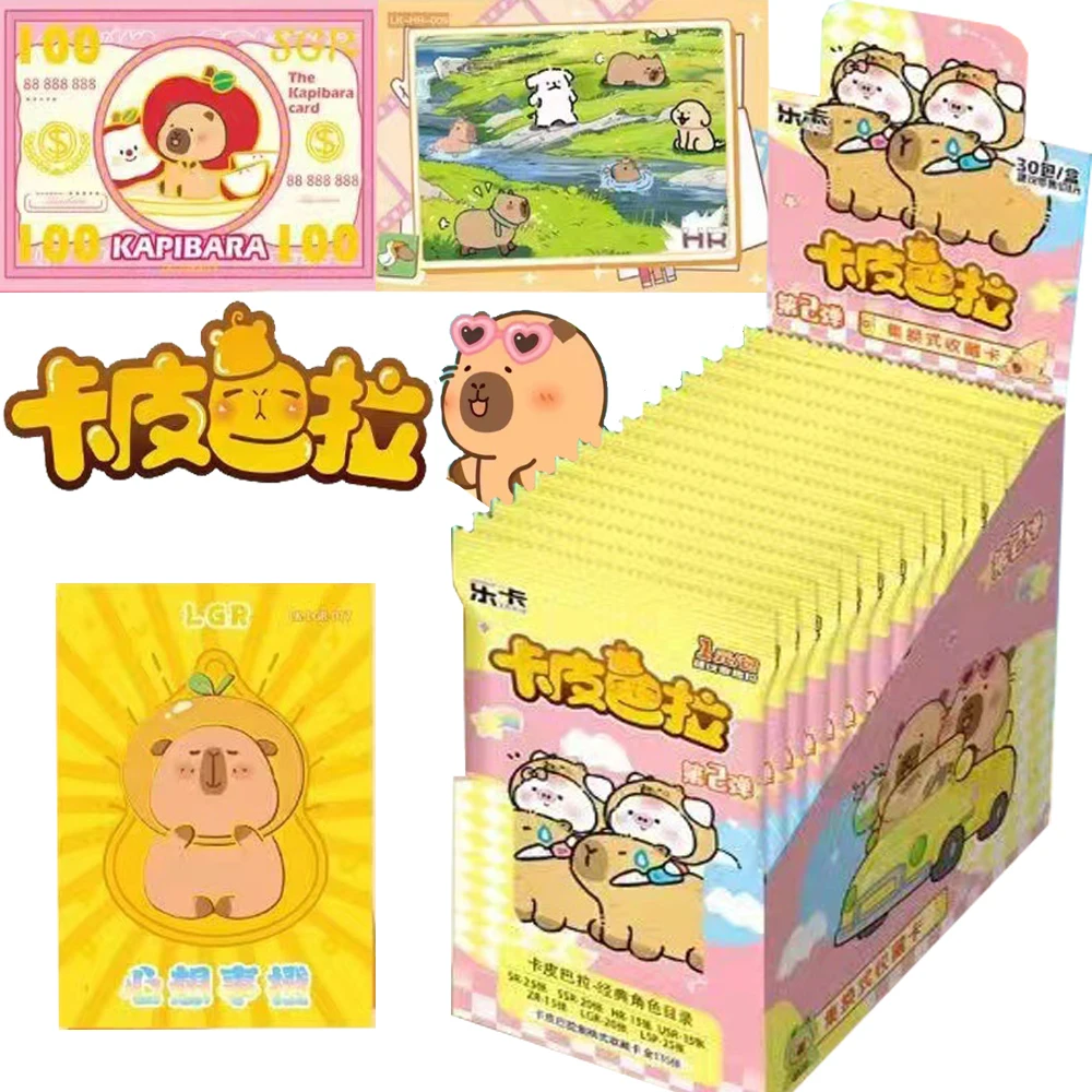 

Capybara Collection Cards Highly Popular Figures Gentle Healing Kapibala Anime Peripheral Wishes Blessings Card Child Love Gift