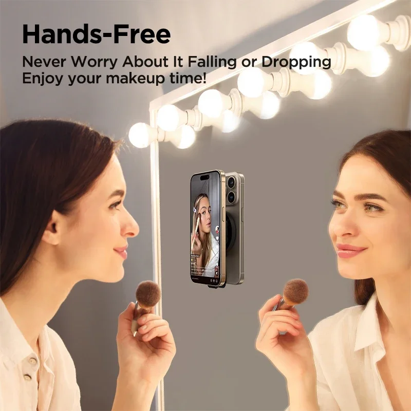 Joyroom Magnetic Suction Cup Phone Holder Universal Hands-Free Mirror Shower Silicone Suction Phone Mount With Magnetic Sheet