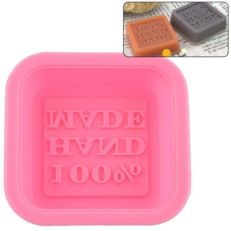 100% Hand Made Square Shape Handmade Soap Mold Soap Making Silicone Soap Molds Portable Unique Soap DIY Making Tools