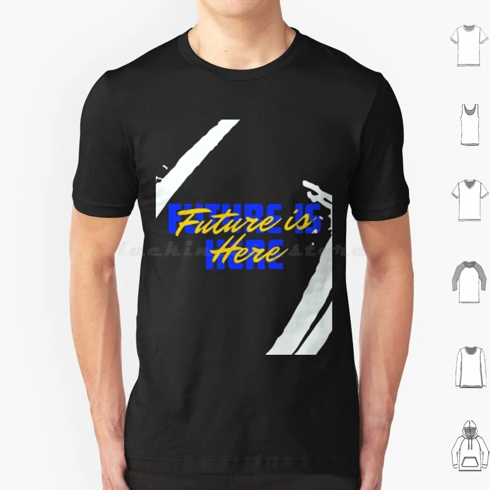 

Футболка Future Is Here, большой размер, 100% хлопок, мотивация вдохновения, сила доверия, цитата, баскетбольные виды спорта, Вдохновляющие позиции