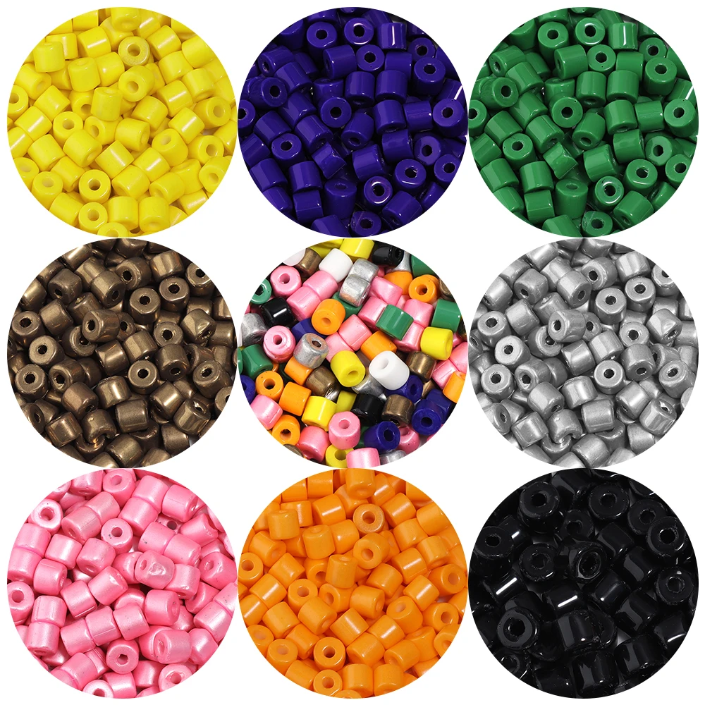 7mm Czech Glass Seed Beads Colored High Quality Cylindrical Loose Spacer Beads For DIY Bracelets Earrings Jewelry Accessories