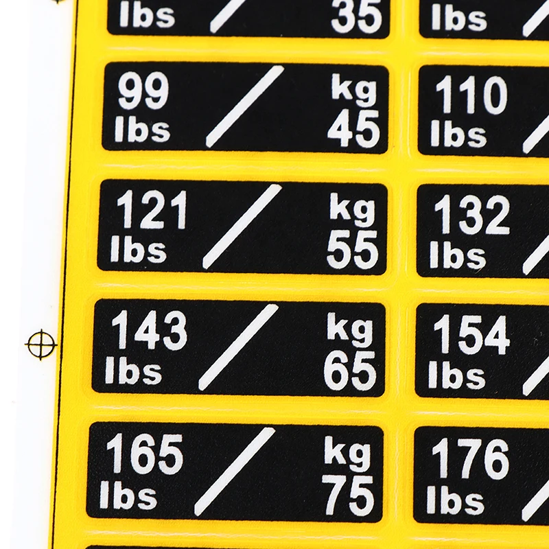 New 1sheet Weight Sticker Labels For Gym Equipment Accessories Power Equipment Label