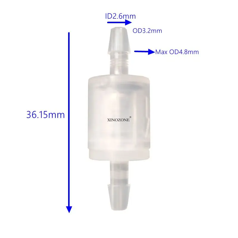 1/8 "пружинный обратный клапан, невозвратный клапан, соединитель PP с пружиной 3,2 мм, HL-PSV0216 XinOzone