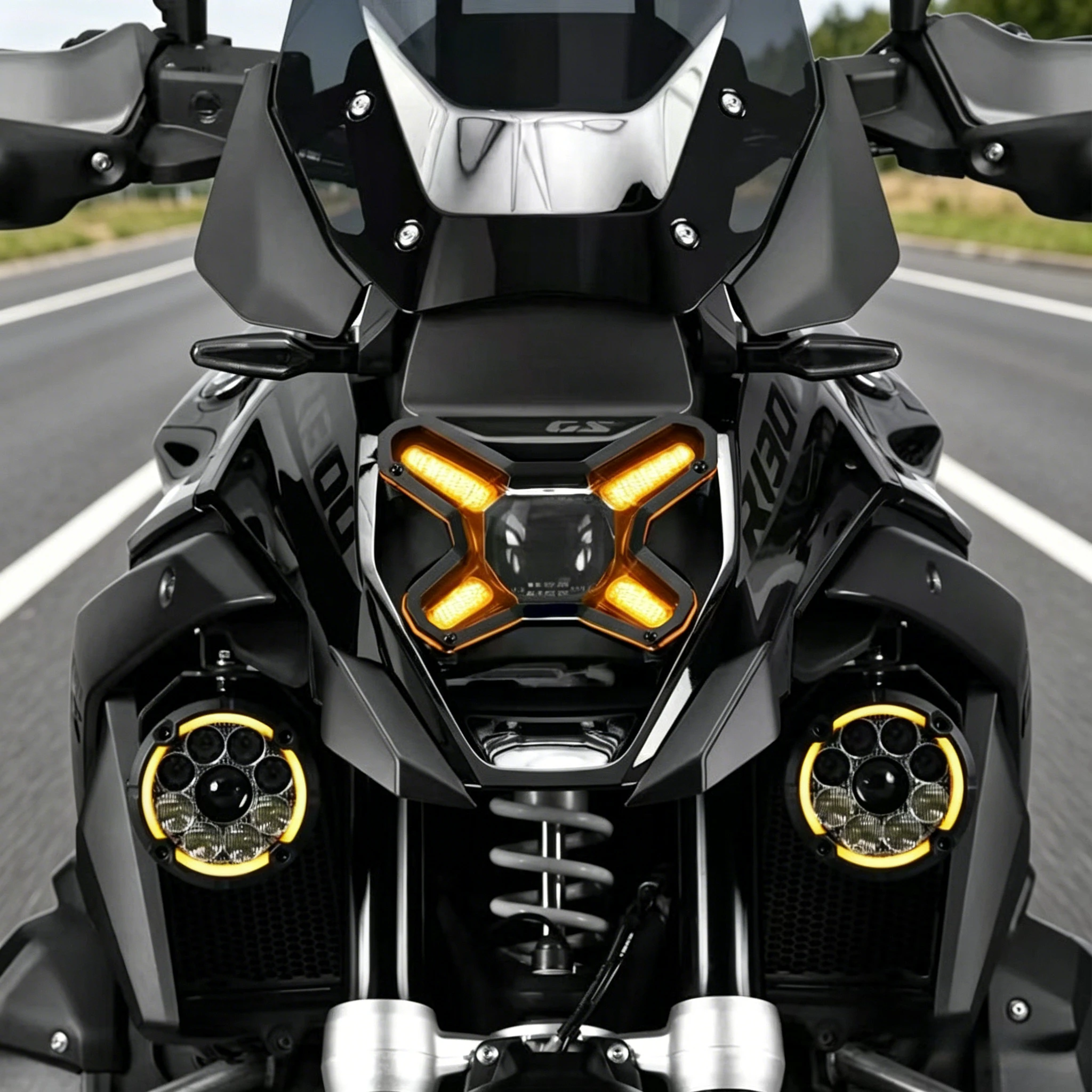 Headlight Protector Guard Cover for 2024 BMW R1300GS Yellow Transparent Lens Protective Shield