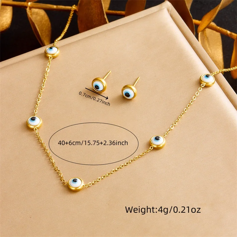 DIEYURO 316L Stainless Steel Pearl Butterfly Flower Golden Necklace Earrings For Womens 2024 New Party Gift Fashion Jewelry Set