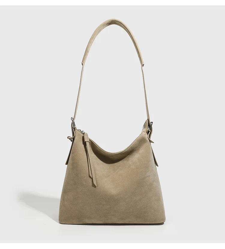 Dave & Di 2026 ربيع الموضة الفرنسية المرأة الحد الأدنى عادية كسول نمط متجمد الجلود التنقل الكتف عبر حمل حقيبة المرأة #2