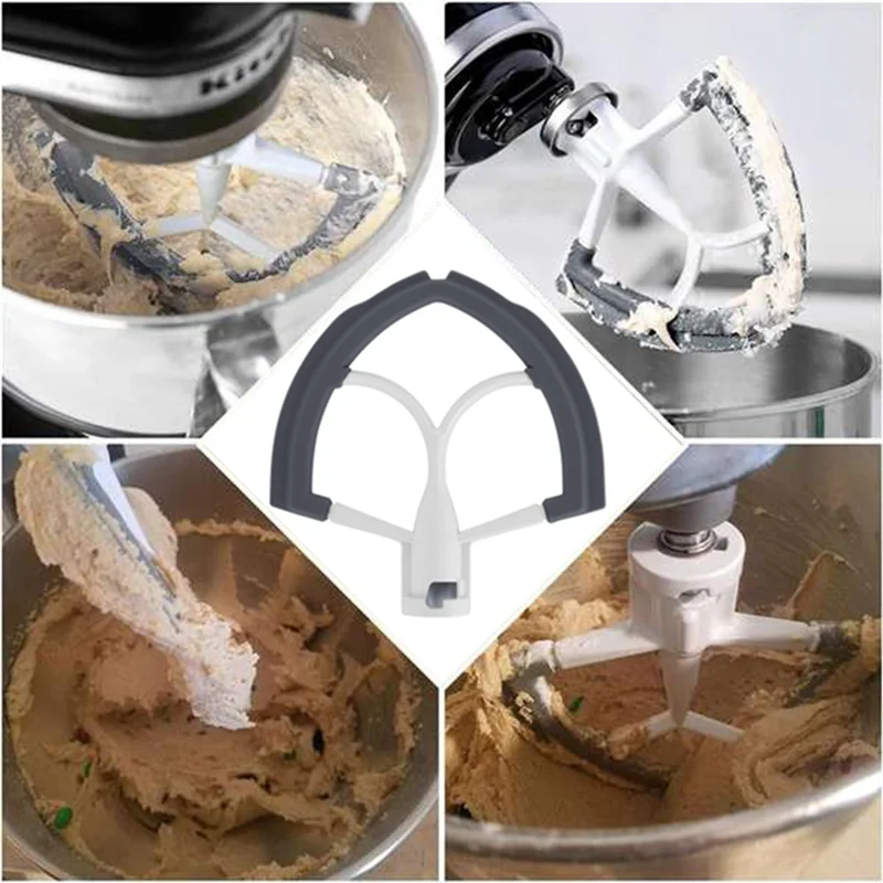 

B83B-Flex Paddle Beater Forkitchenaid Mixer 5.5-6 Quart Tilt-Head Mixer Parts Flexible Silicone Edges Bowl Scraper