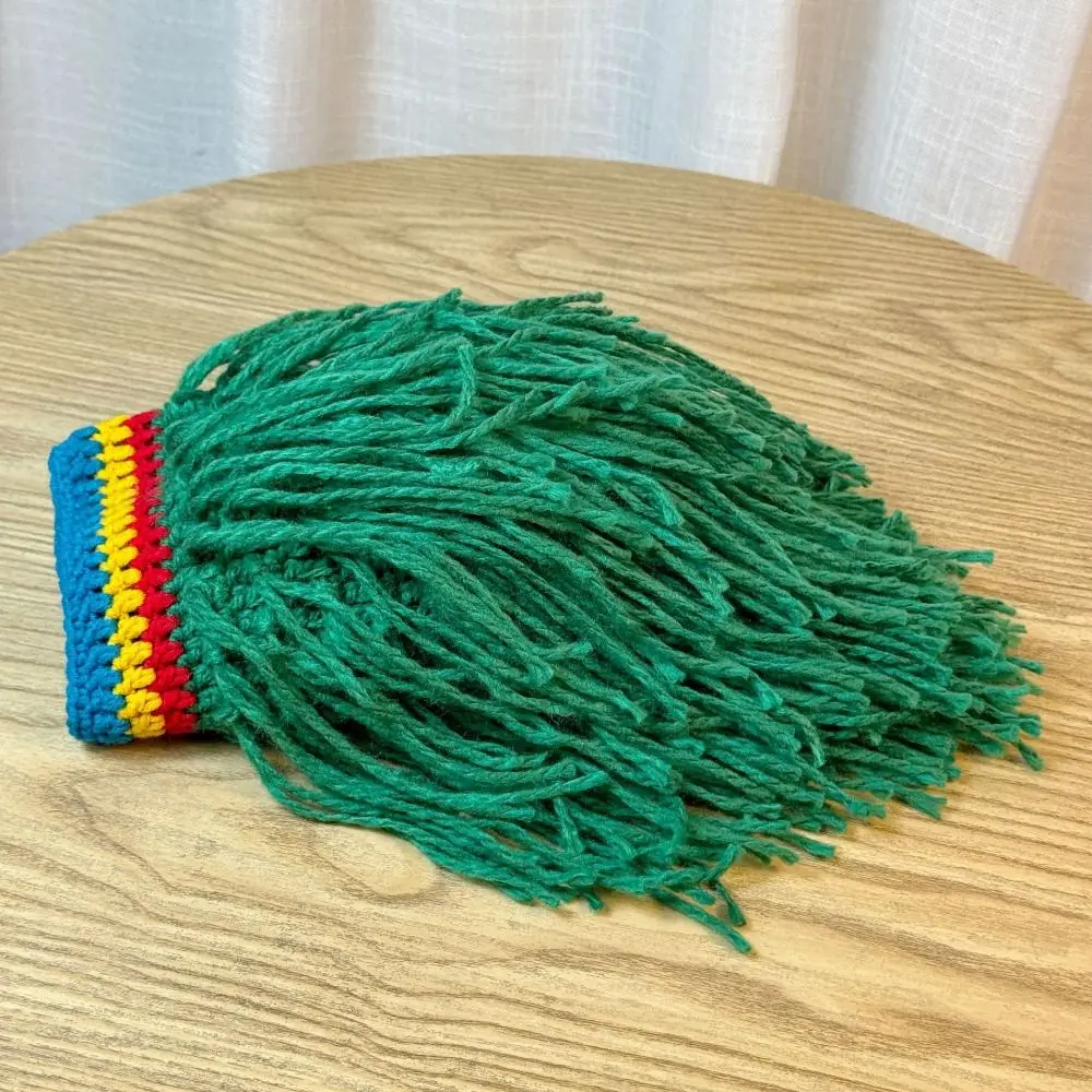 หมวกไหมพรมเดรดล็อคเร็กเก้แบบหนา วิกผมเดรดล็อคใยสังเคราะห์ ยืดหยุ่น ทำมือ สไตล์แอฟริกัน สำหรับงานปาร์ตี้ฮาโลวีน