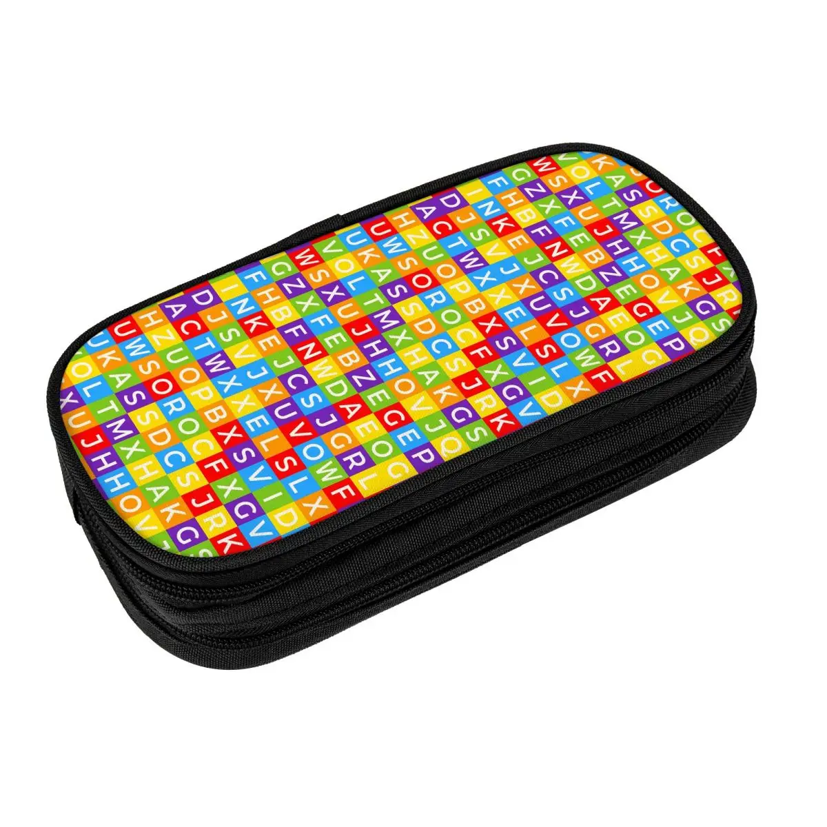 All Letters Of English Alphabet Pencil Case Big Pencil Pouch Girls Boys Double Layer Aesthetic School Pencil Cases Stationery