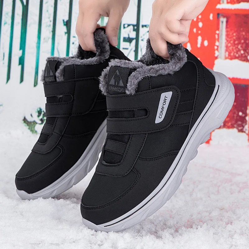 Winter Plush Ankle Boots Orthopedic Sneakers Adjustable Diabetic Shoes Walking Shoes Sports Hook and Loop Swollen Feet Thumb