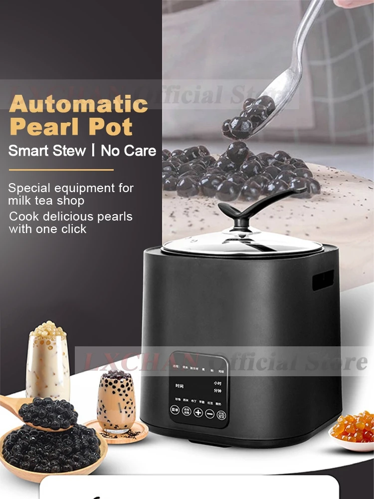 LXCHAN 9L Tapioca Pot Electric Automatic Pearl Non-Stick Pot Intelligent Temperature Control Bubble Boba Cooker Multi-Purpose