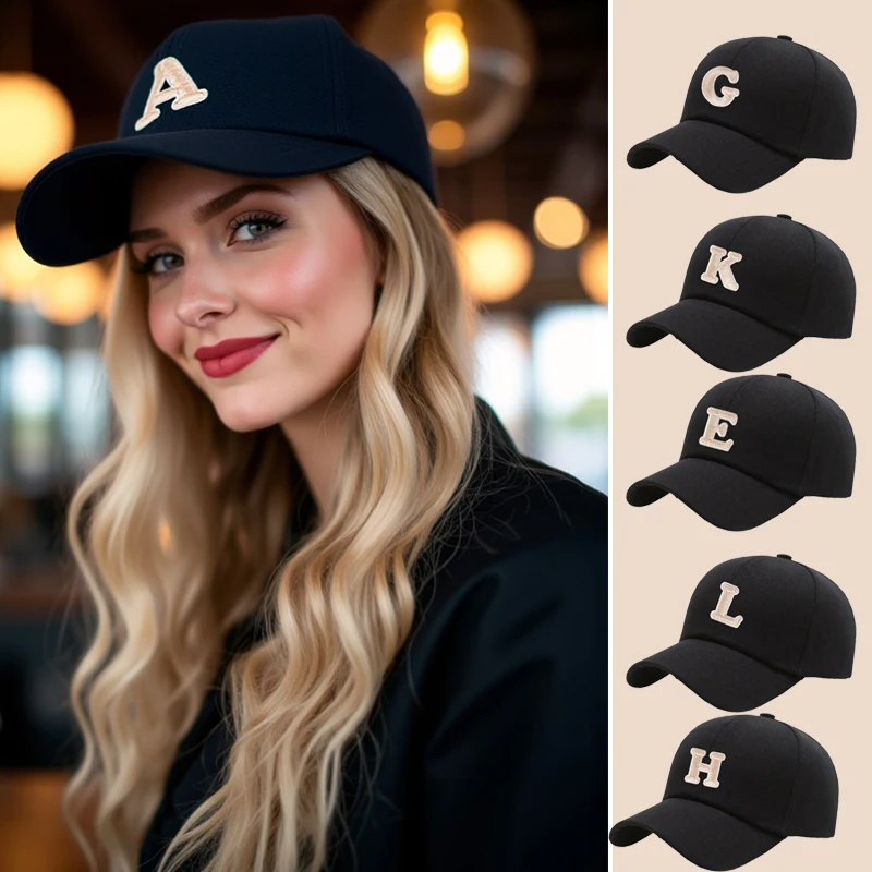 

1 шт., солнцезащитная бейсболка унисекс с буквенным узором A-Z, повседневная универсальная дышащая солнцезащитная кепка, подходит для повседневного ношения, модная