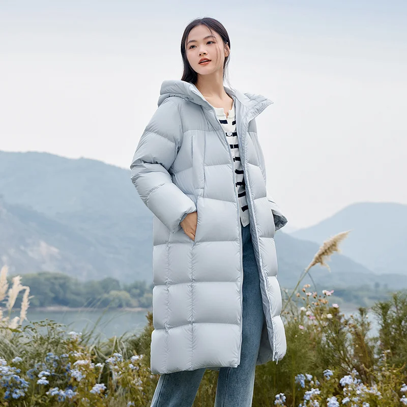 SEMIR-Doudoune Longue et Chaude pour Femme, Imperméable, à Capuche, Nouvelle Collection Hiver 2023