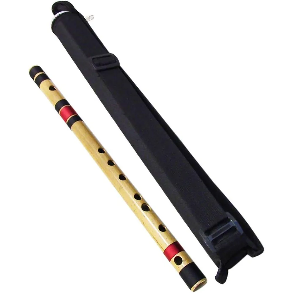 Professional Polished Bamboo Flute - (Indian Flute) with Carry Bag Professional Polished Bamboo Flute