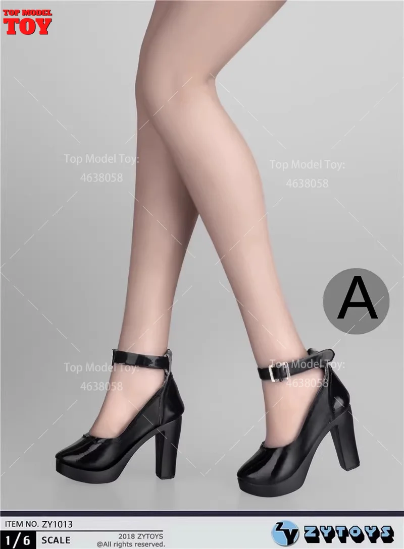Zytoys zy1008 zy1012 zy1030 zy1041 zy1045 1/6 escala sapatos de salto alto modelo caber 12 ''feminino soldado figura de ação corpo bonecas