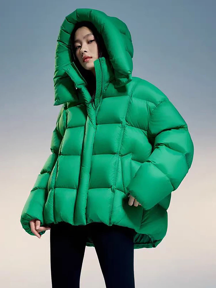 Winter Puff Dicke Abnehmbare Kapuze Unten Jacke Frauen Weiße Ente Unten Zipper Parker Outwears Weibliche Feste Warme Tasche Jacken
